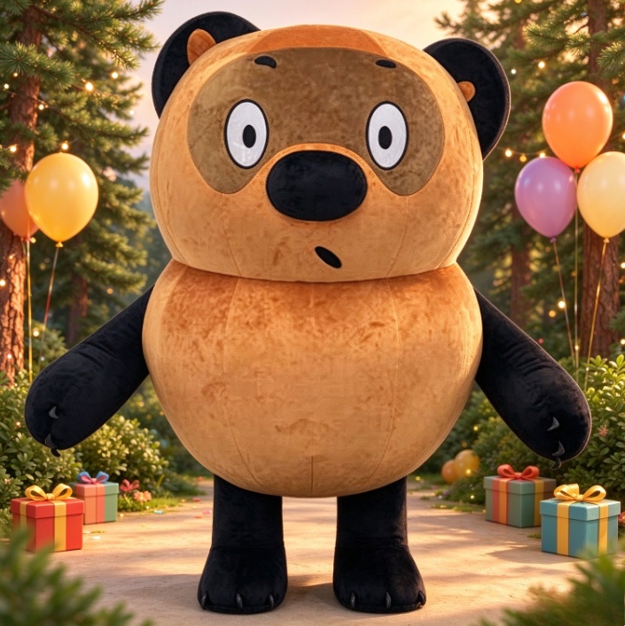 Event & Party Supply Photos - Brauner Schwarzbär Aufblasbares Maskottchen-Kostüm für Erwachsene,