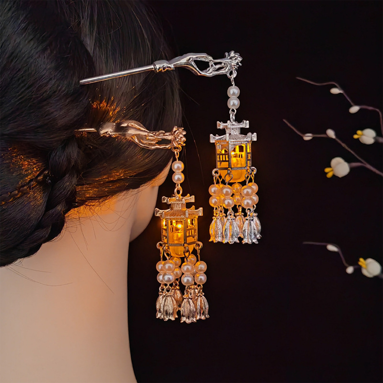 Neon Sign Party - Retro Chinesischen Stil Haar Sticks Gabeln