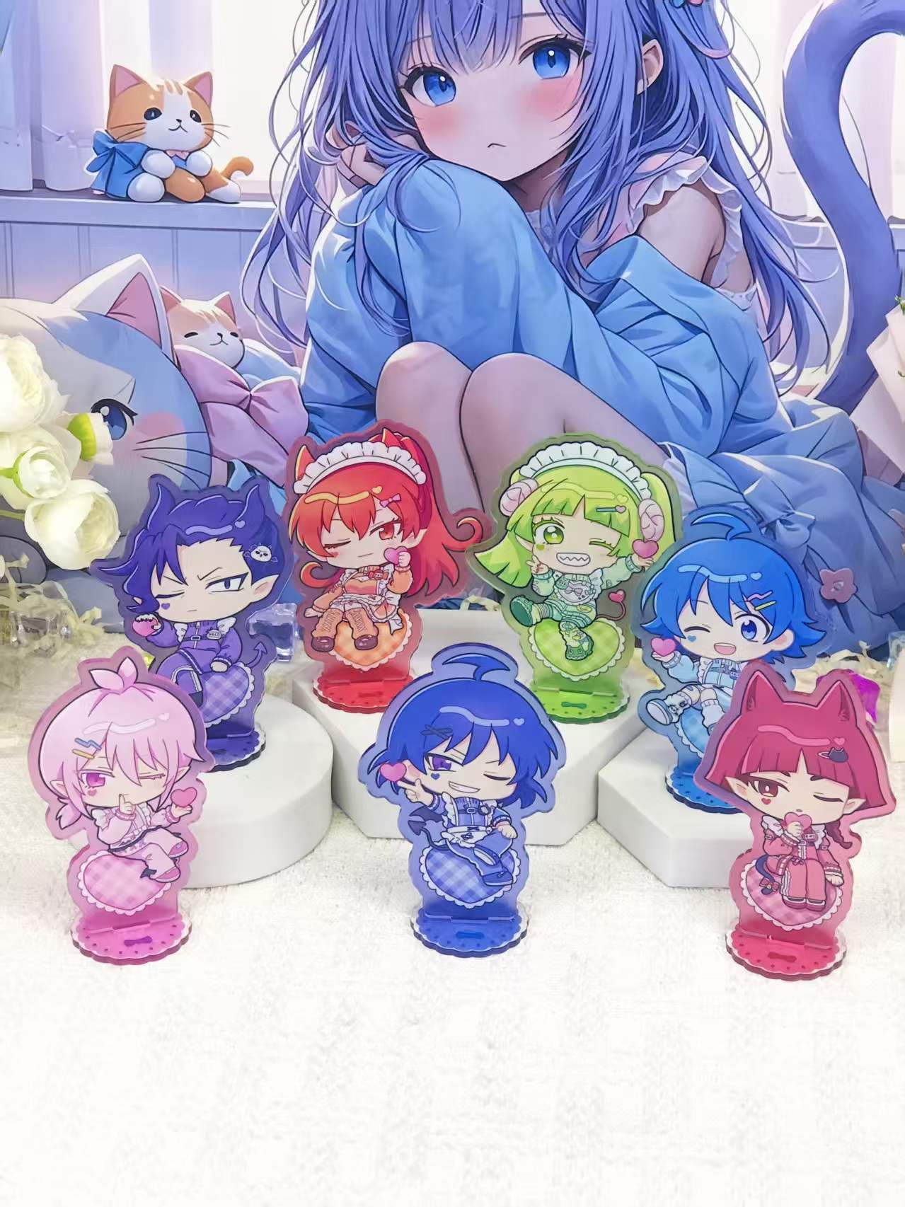 Event Support - Iruma-kun Chibi Maid Style Acryl-Ständer-Set, niedliche