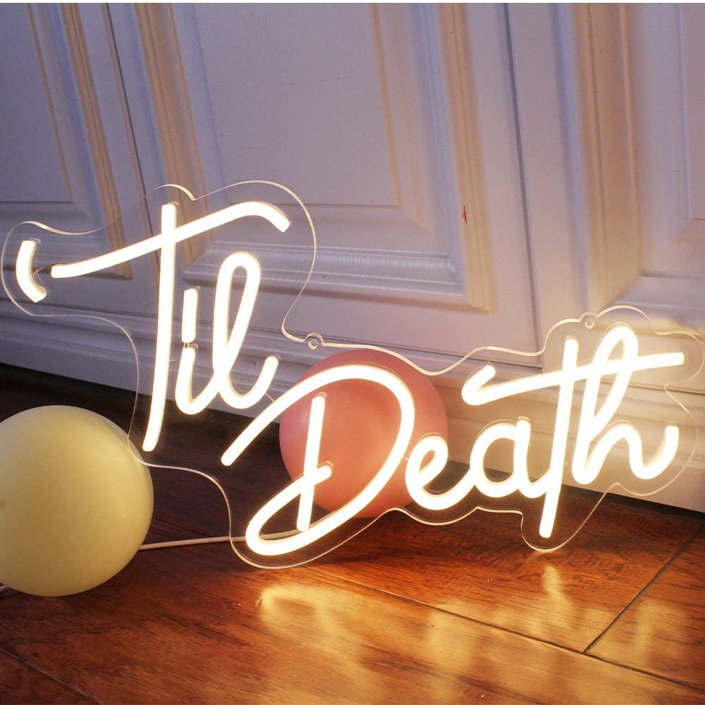 Til Death Neon-Schilder, USB-d – Neon Sign Party Bewertung und Preis