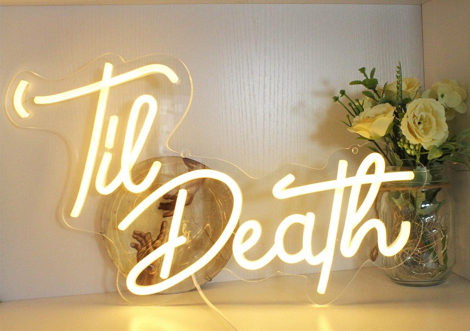 Til Death Neon-Schilder, USB-d – Neon Sign Party Bewertung und Preis