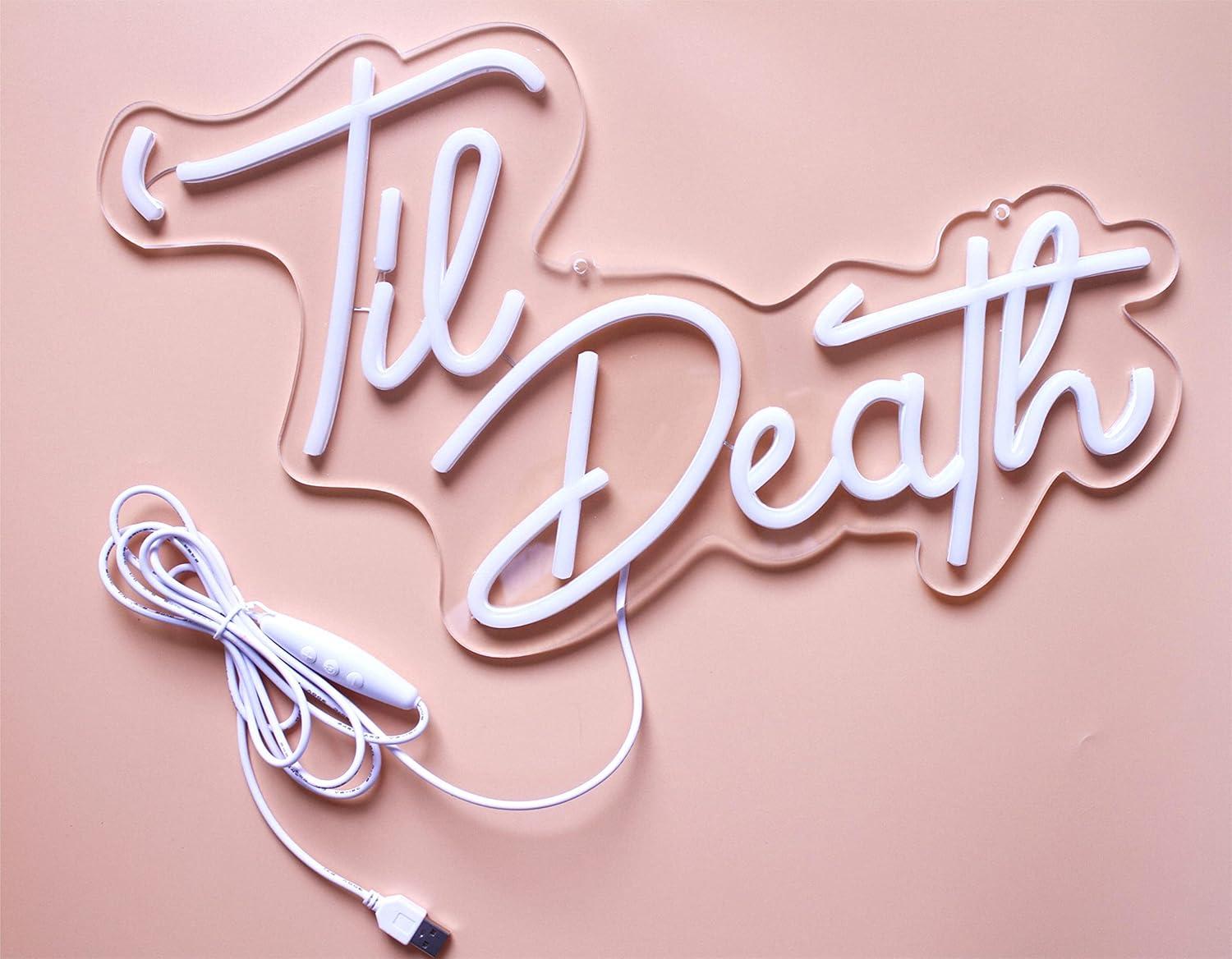 Til Death Neon-Schilder, USB-d – Neon Sign Party Bewertung und Preis